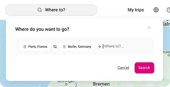 Search dropdown