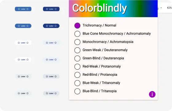 A colorblindly test on button styles
