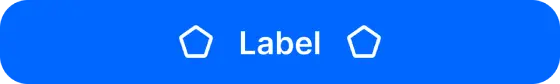 A blue primary button with trailing and leading icons and text.