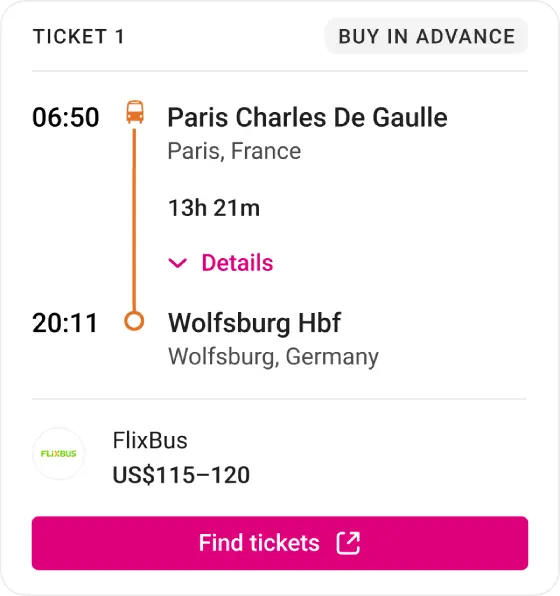 A card with operator content included in with transport information